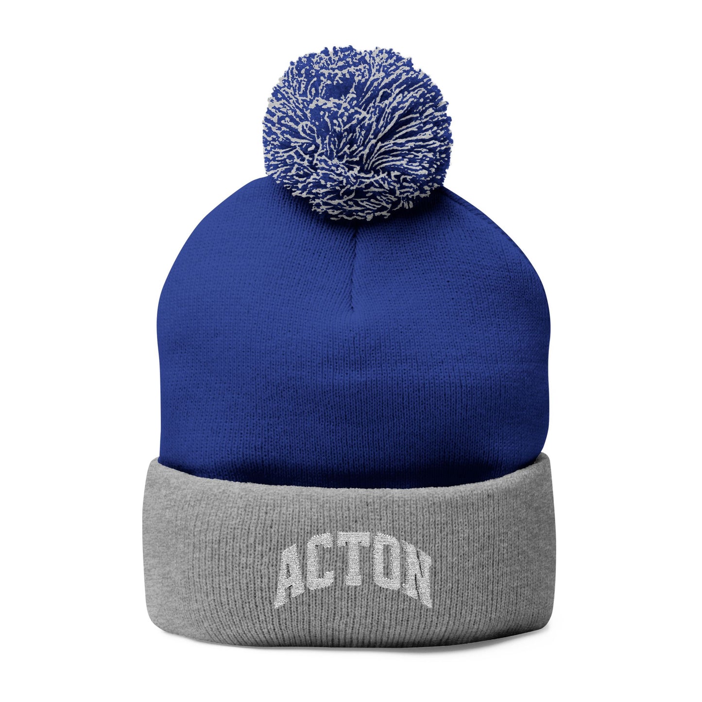 Custom Embroidered Pom-Pom Knit Cap - Cozy & Stylish Winter Hat
