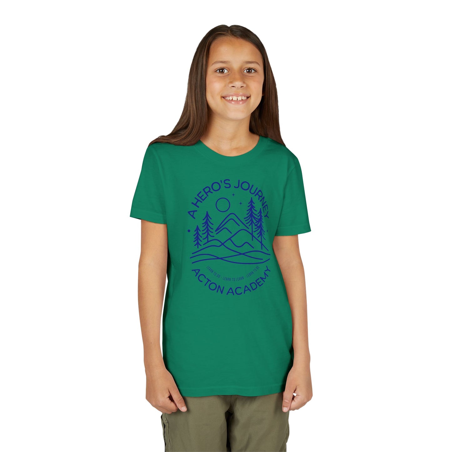 Hero's Journey Line Drawing with Acton CyFair Youth Short Sleeve Tee