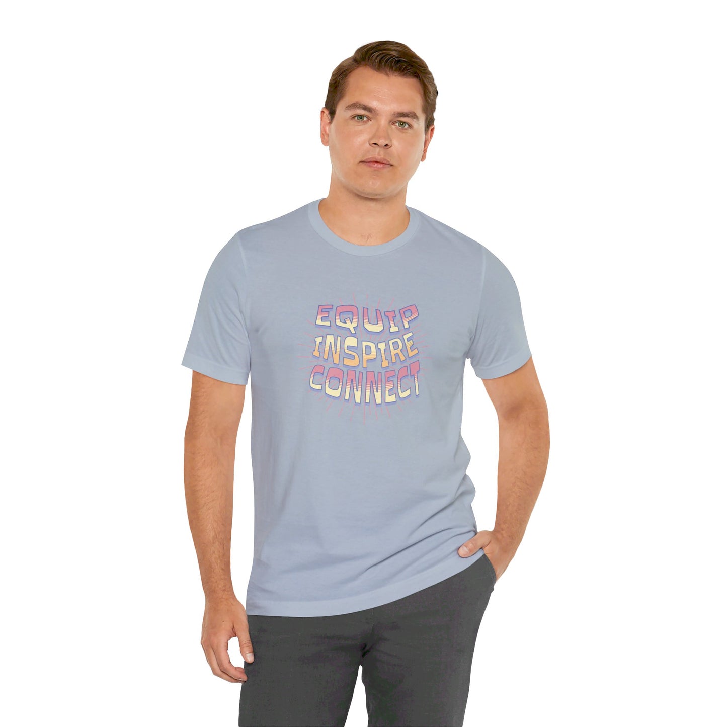 Equip, Inspire, Connect Pink Unisex T-shirt
