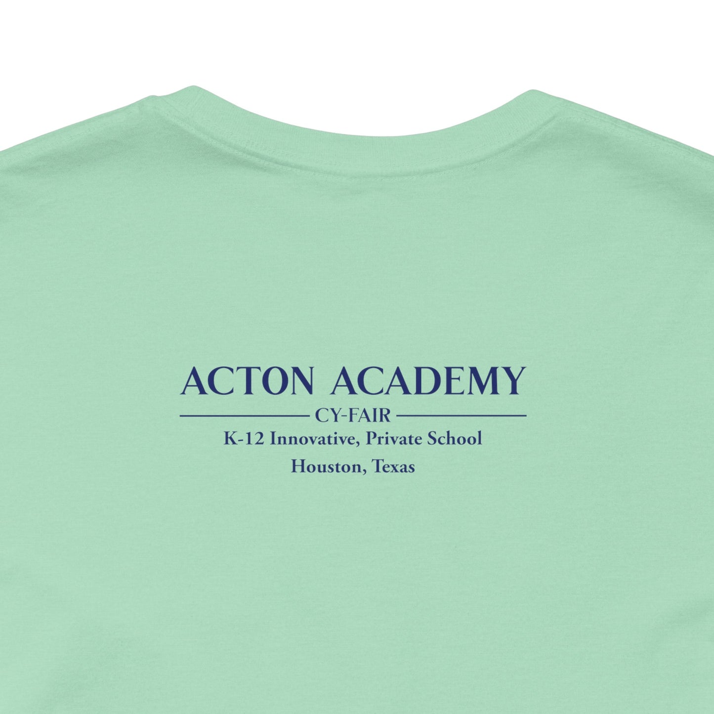 Hero's Journey Line Drawing with Acton CyFair Unisex Jersey Short Sleeve Tee