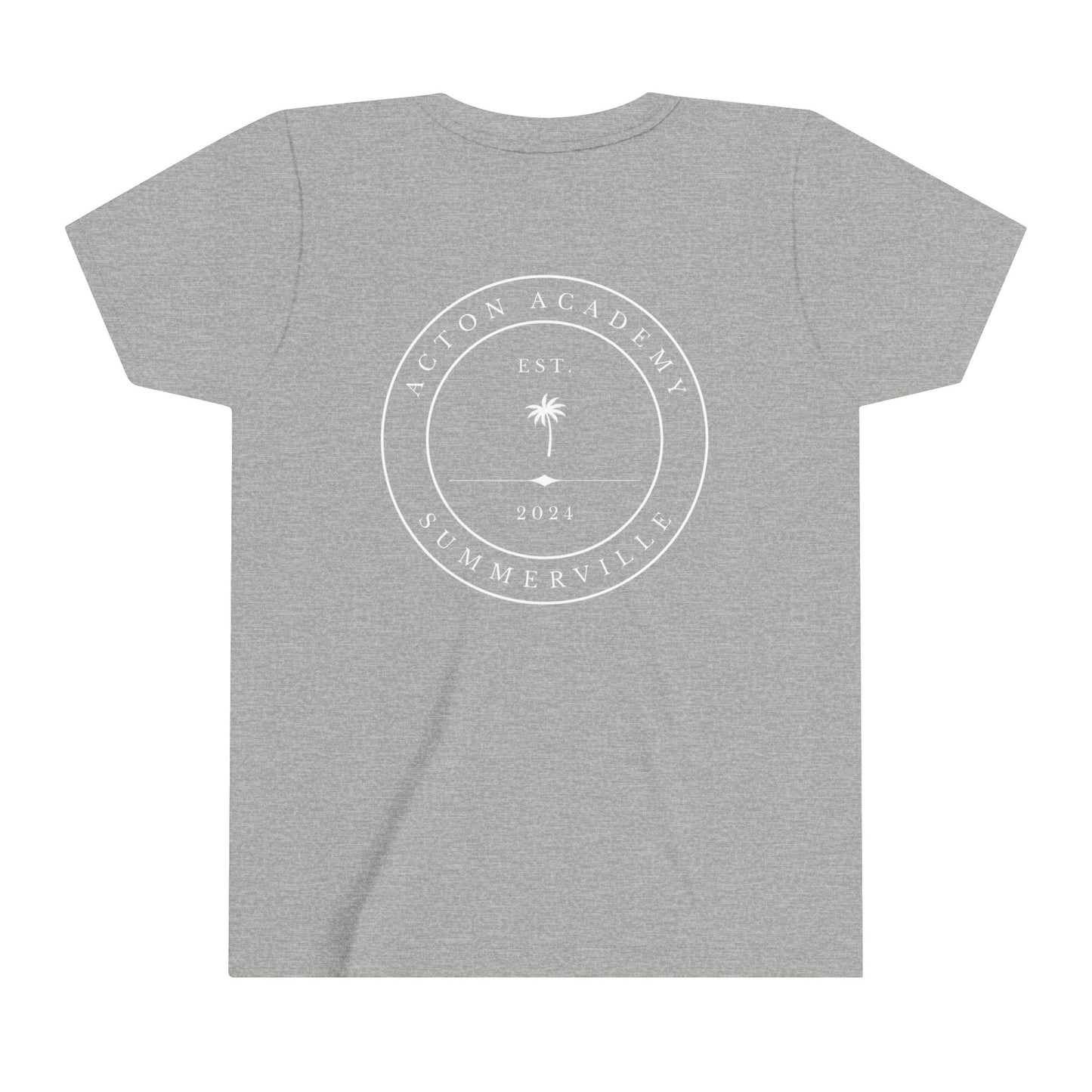 Be Curious with Acton Summerville on back 2024 Youth Short Sleeve Tee