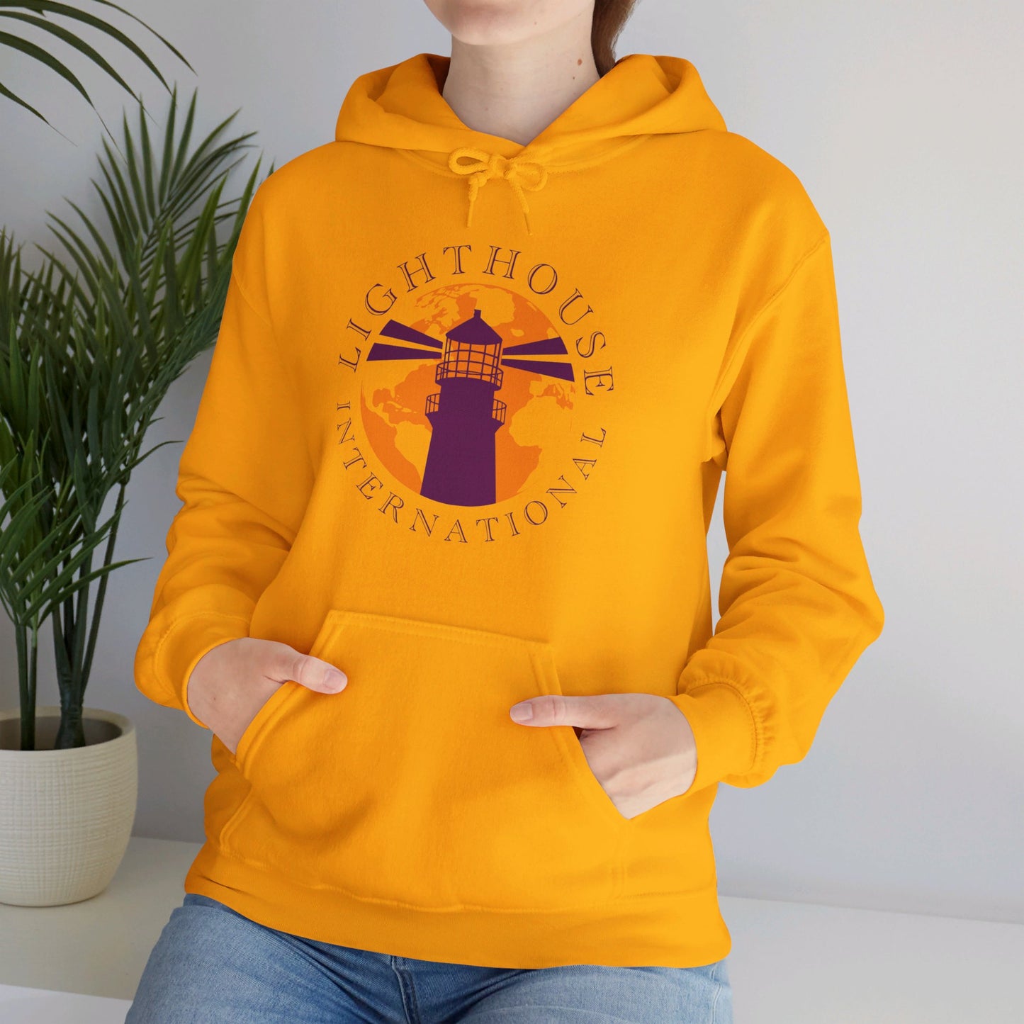Lighthouse International logo Unisex Heavy Blend™ Hooded Sweatshirt