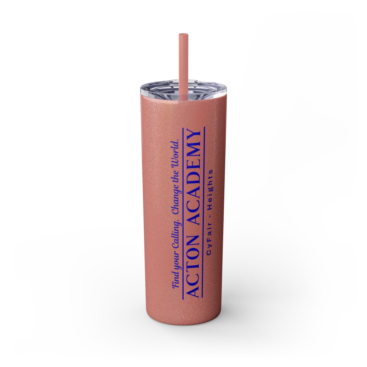 Acton CyFair-Heights Logo Skinny Tumbler with Straw, 20oz