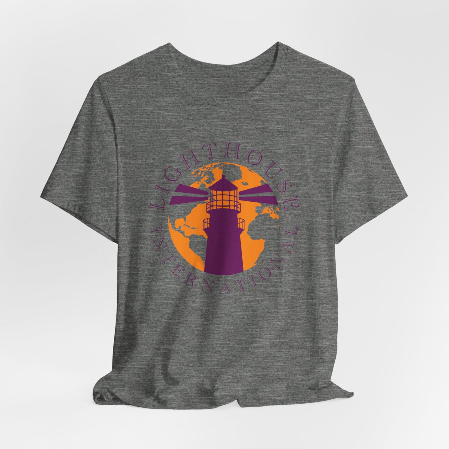 Lighthouse International w/o Acton logo Unisex Jersey Short Sleeve Tee