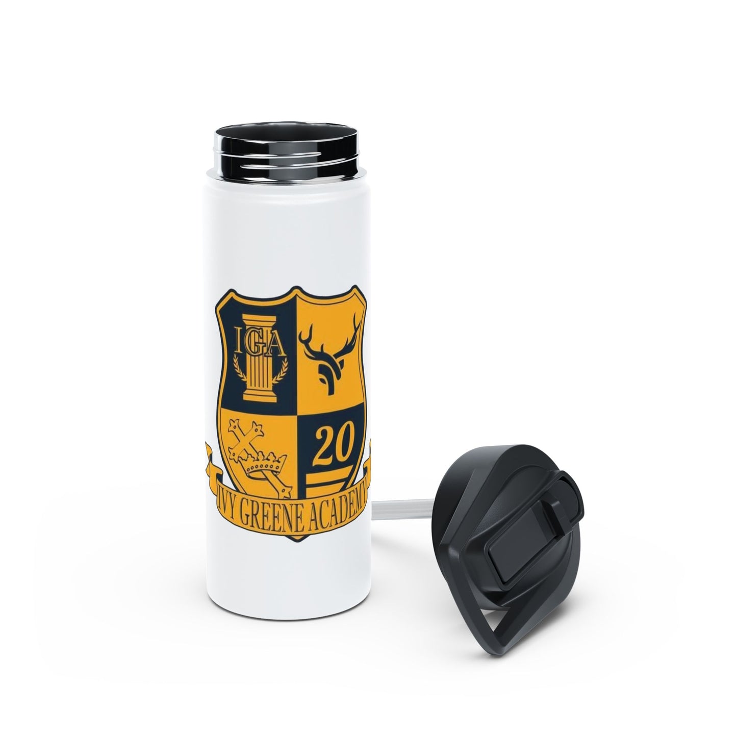 Ivy Greene Stainless Steel Water Bottle, Standard Lid
