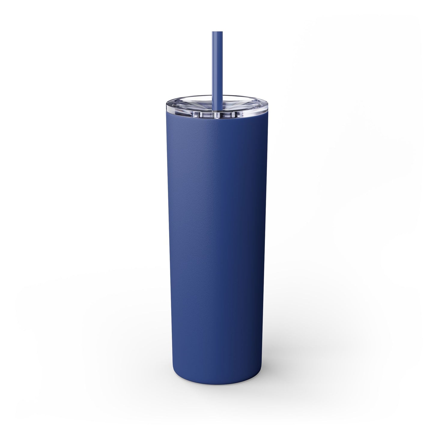 Acton Logo White Skinny Tumbler with Straw, 20oz