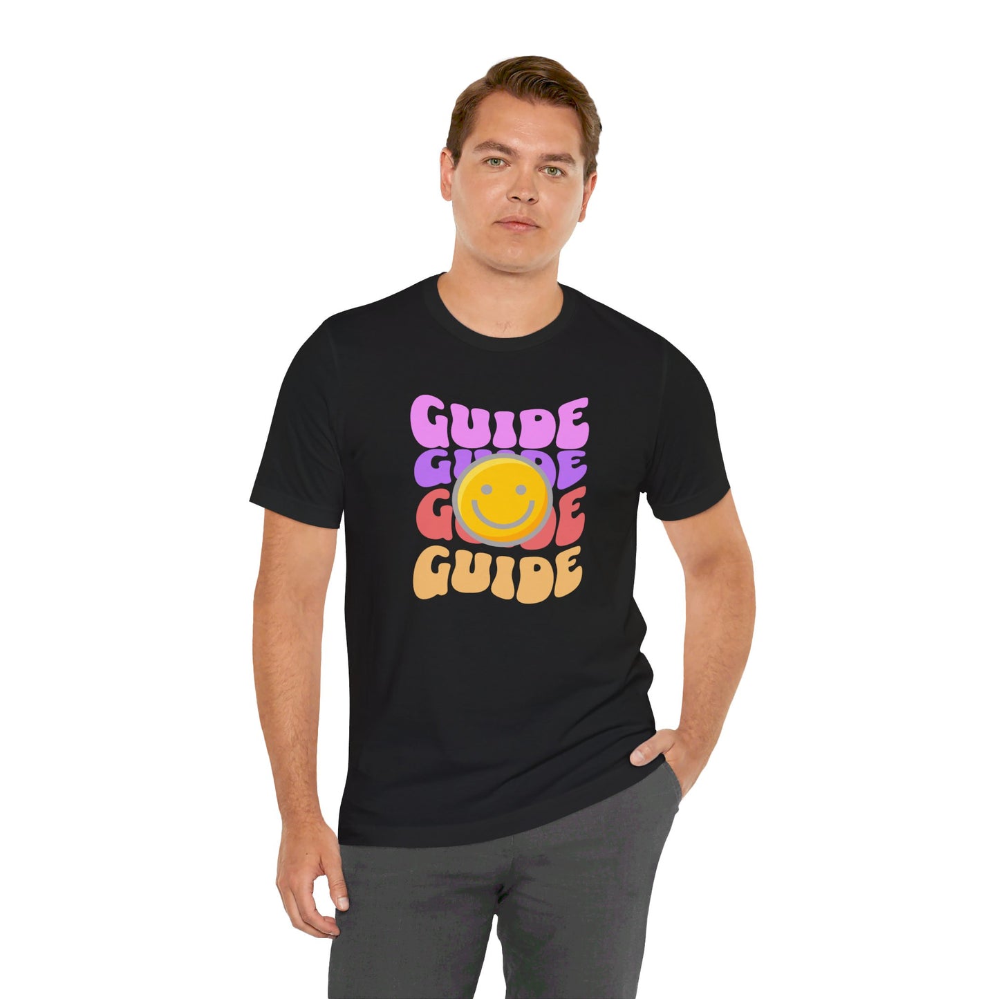 Guide with Smiley face Unisex Jersey Short Sleeve Tee