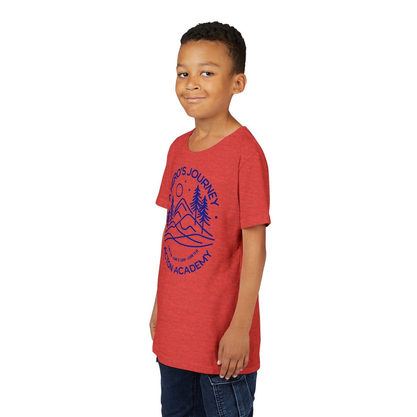 Hero's Journey Line Drawing with Acton CyFair Youth Short Sleeve Tee