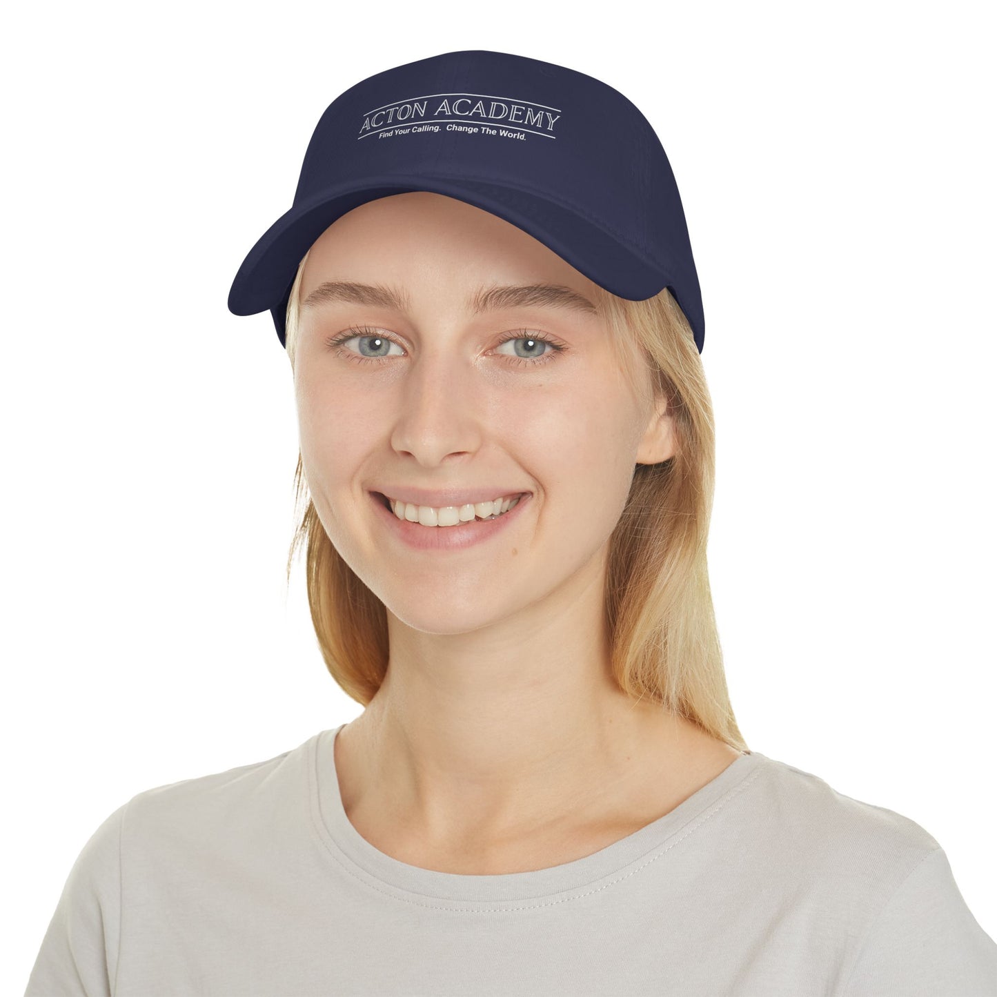 Acton Academy White Logo Low Profile Baseball Cap