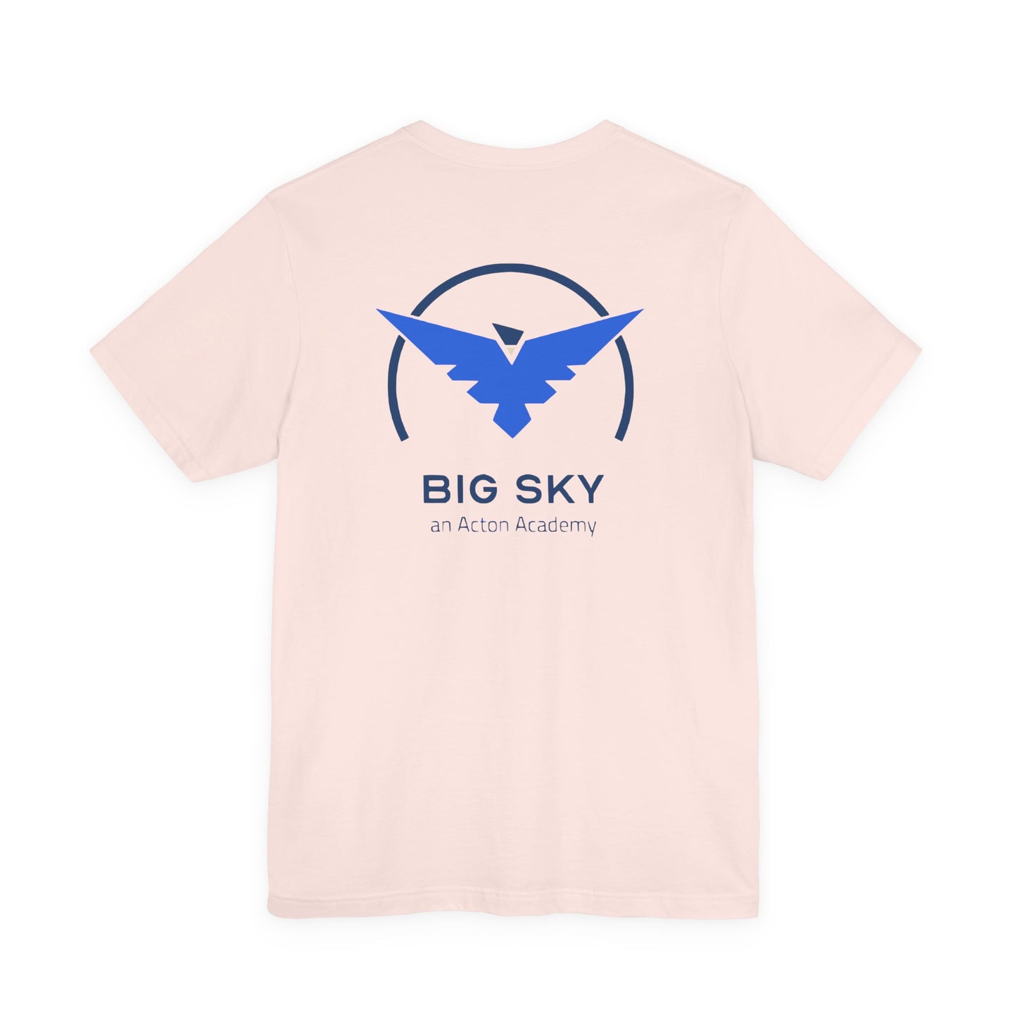 Hero's Journey Line Drawing with Big Sky on back Unisex Jersey Short Sleeve Tee