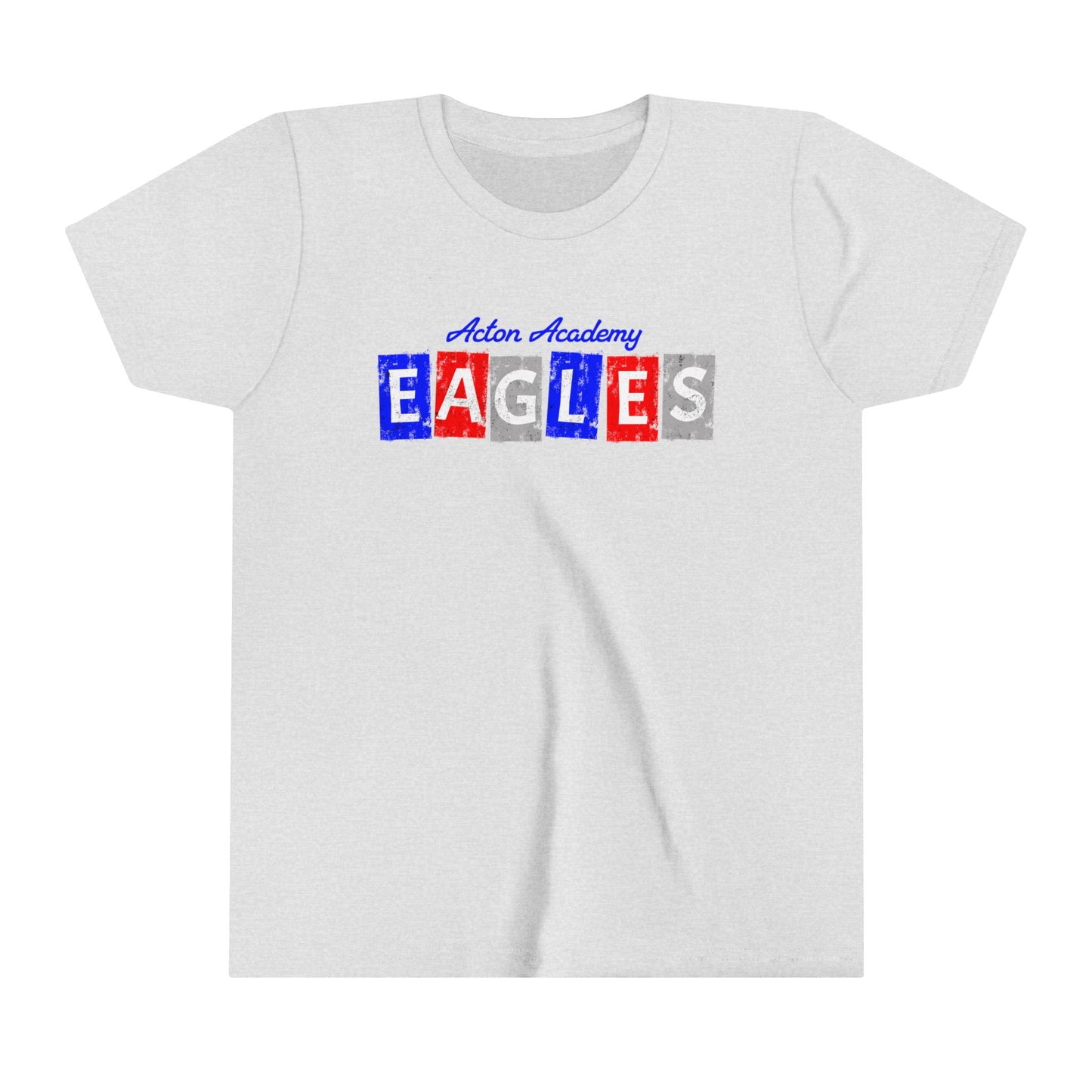 Acton Block Letters Red Youth Short Sleeve Tee