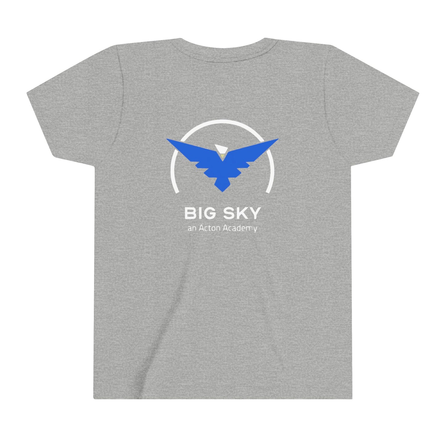 Be Curious with Big Sky on back Youth Short Sleeve Tee