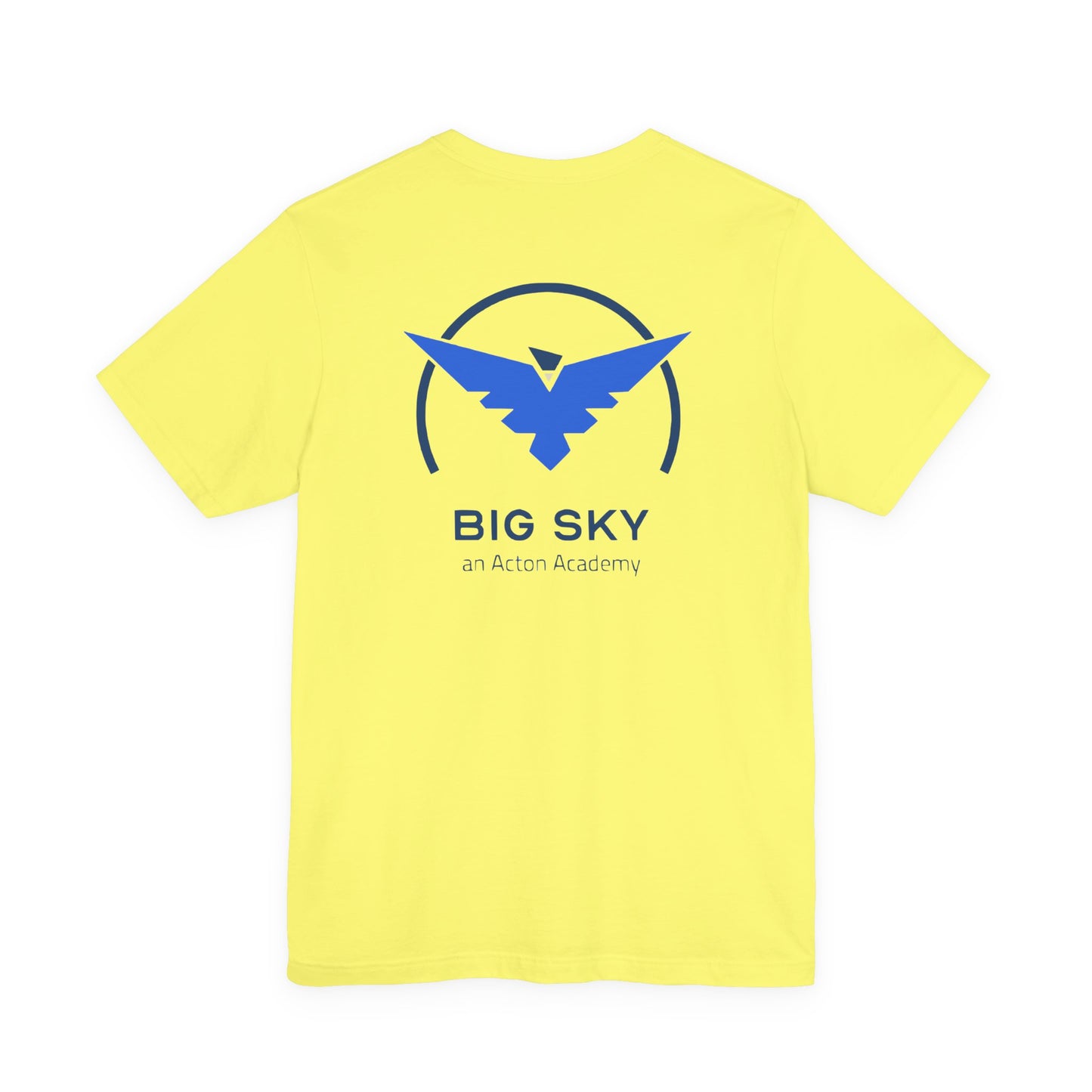 Hero's Journey Line Drawing with Big Sky on back Unisex Jersey Short Sleeve Tee