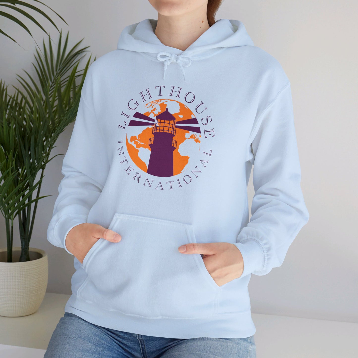 Lighthouse International logo Unisex Heavy Blend™ Hooded Sweatshirt
