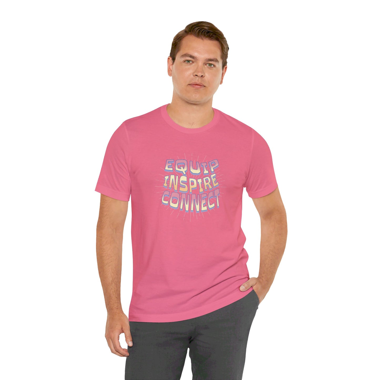 Equip, Inspire, Connect Pink Unisex T-shirt