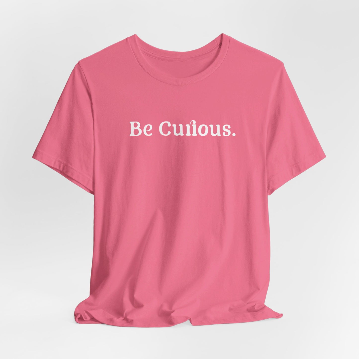 Be Curious Plain Unisex Jersey Short Sleeve Tee