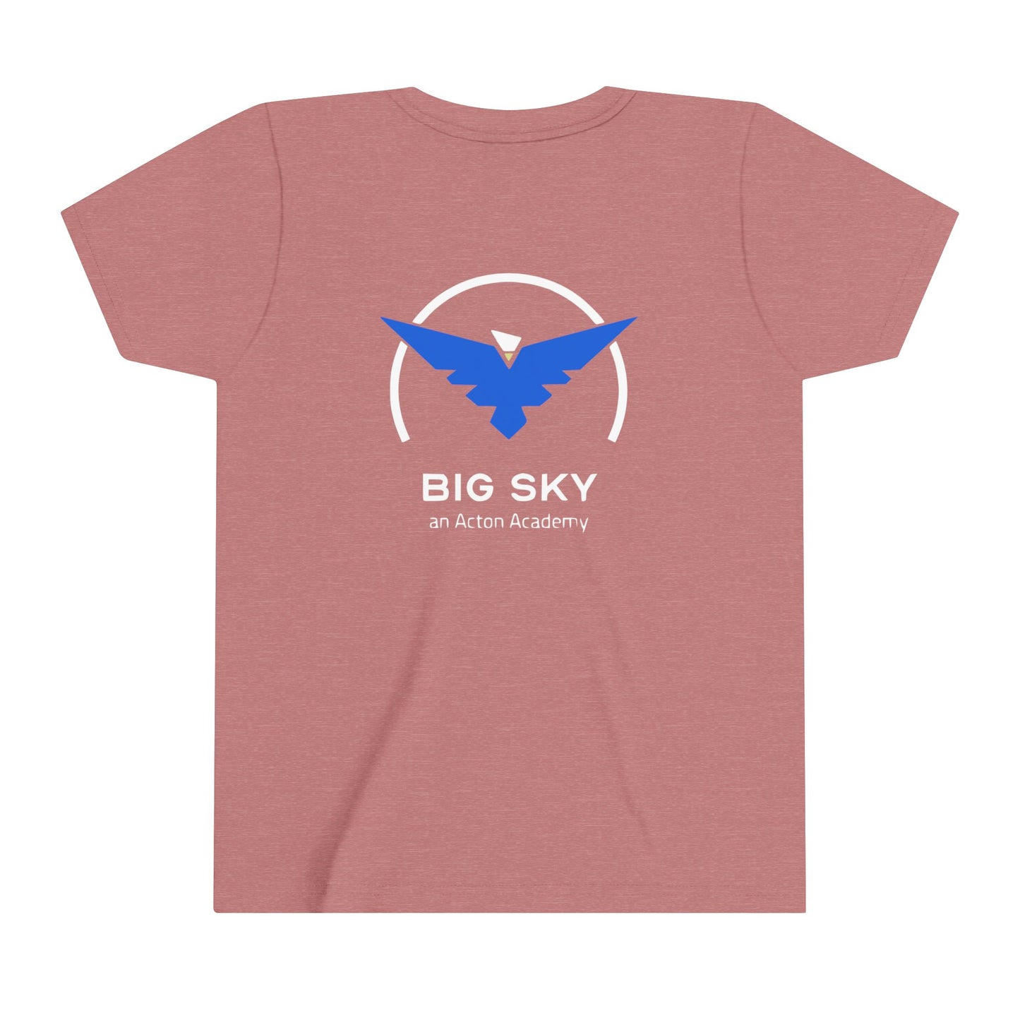 Be Curious with Big Sky on back Youth Short Sleeve Tee