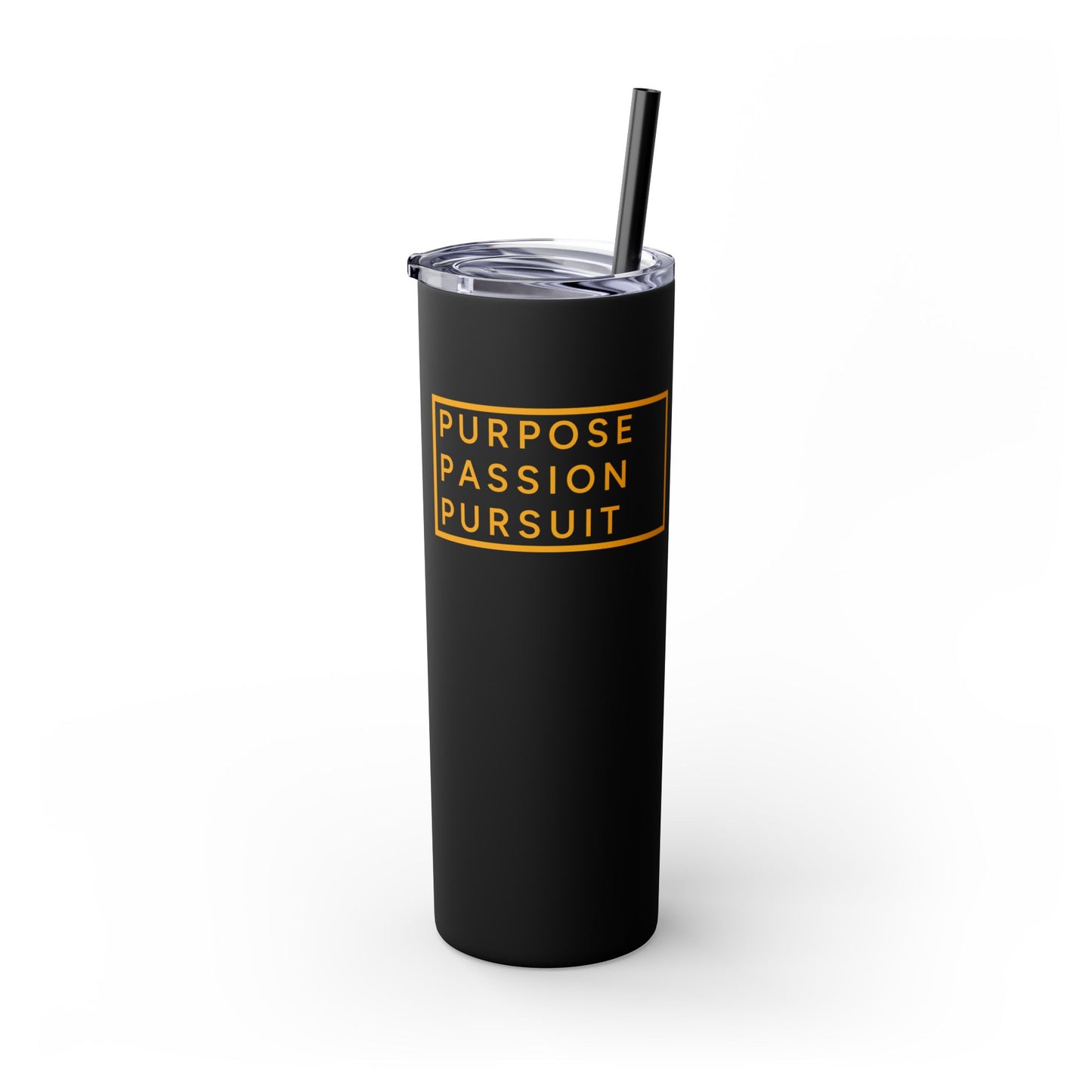 Purpose Passion Pursuit Skinny Tumbler with Straw, 20oz