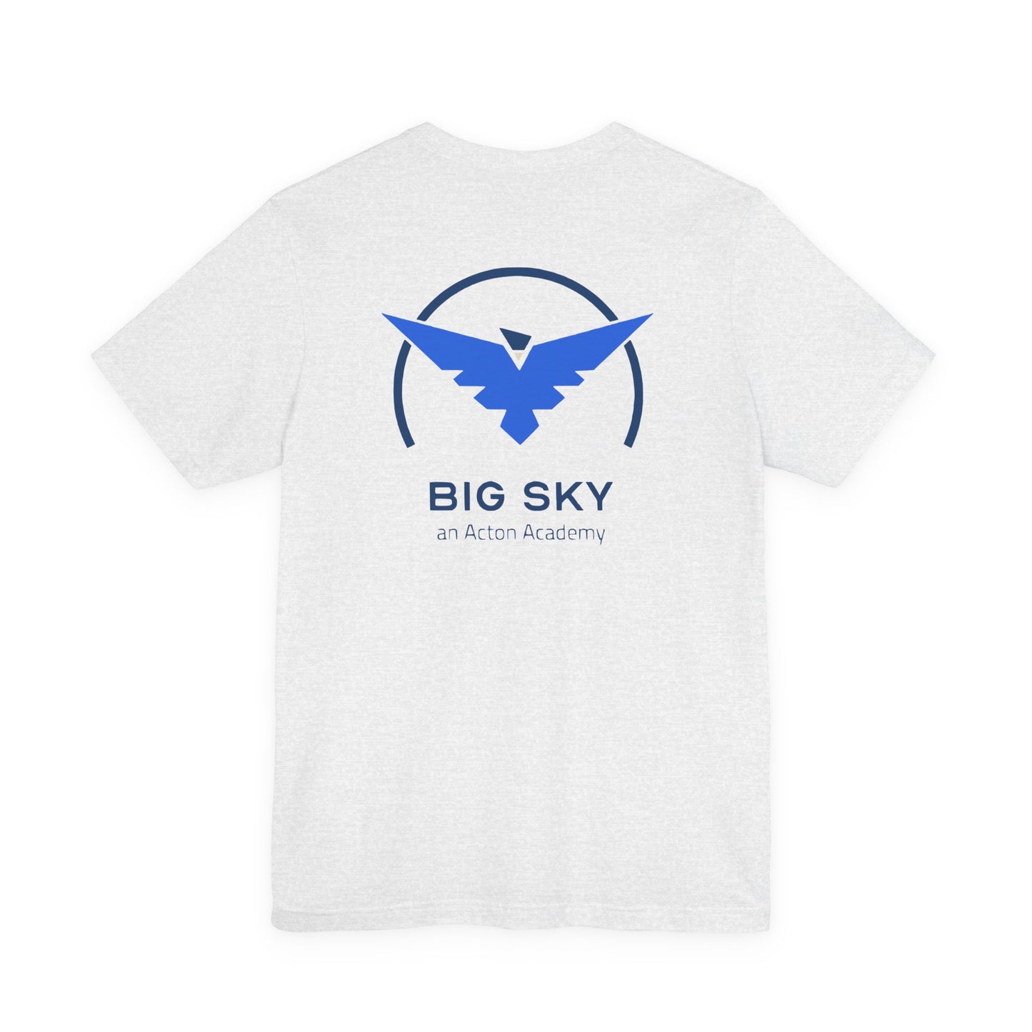 Hero's Journey Line Drawing with Big Sky on back Unisex Jersey Short Sleeve Tee