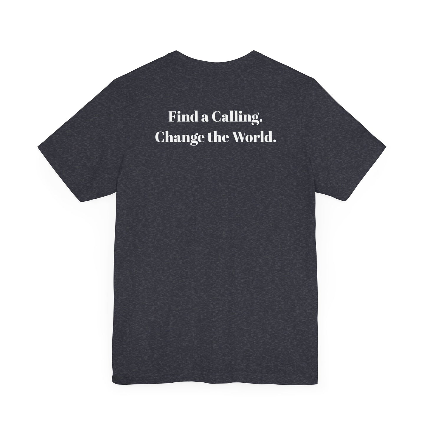 Be Curious box with Acton Academy Summerville on back Unisex Jersey Short Sleeve Tee