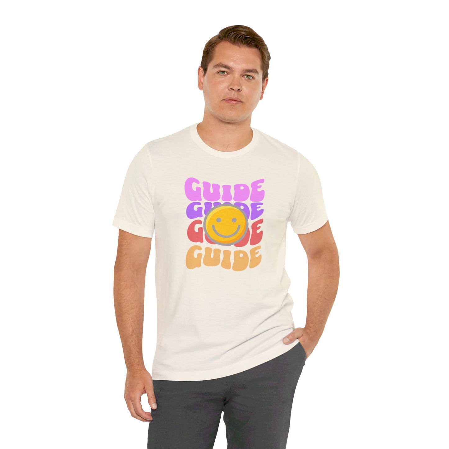 Guide with Smiley face Unisex Jersey Short Sleeve Tee