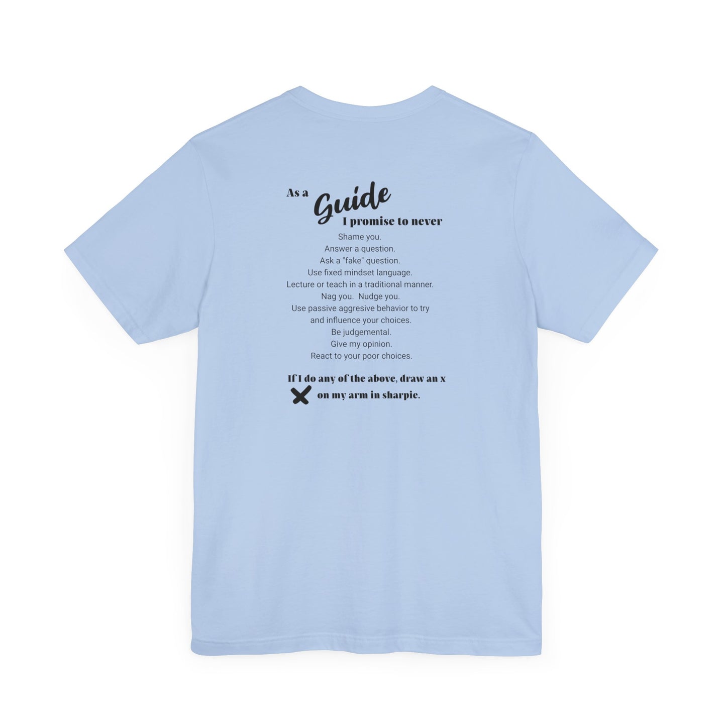 Guide definition w/back Unisex Jersey Short Sleeve Tee