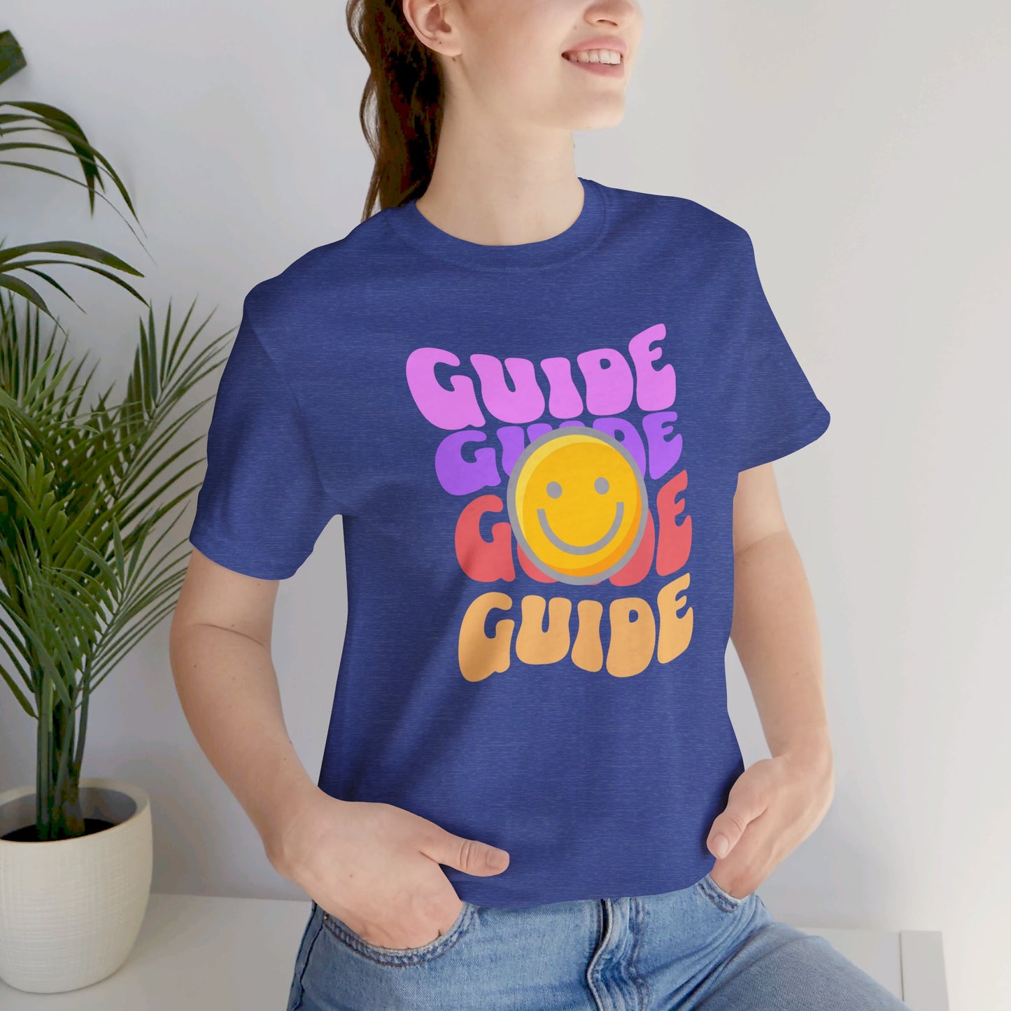 Guide with Smiley face Unisex Jersey Short Sleeve Tee