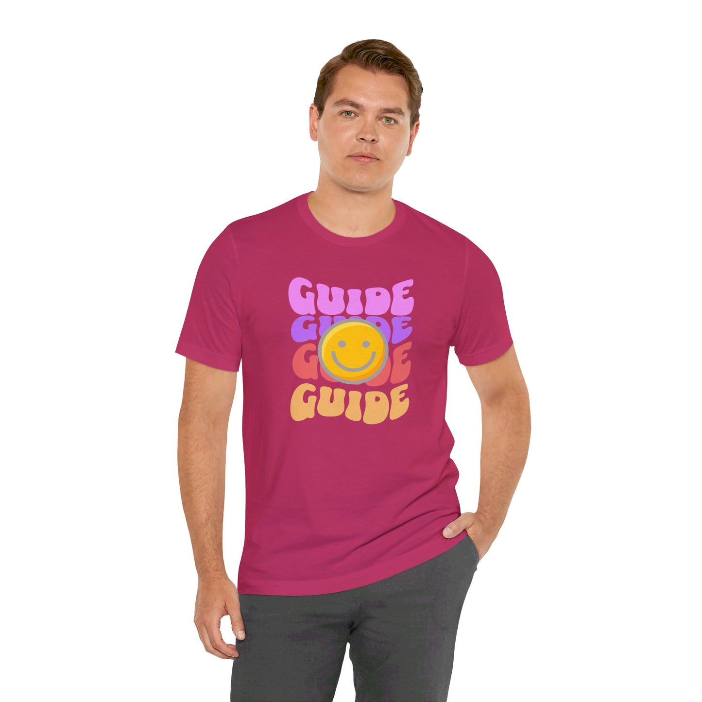 Guide with Smiley face Unisex Jersey Short Sleeve Tee