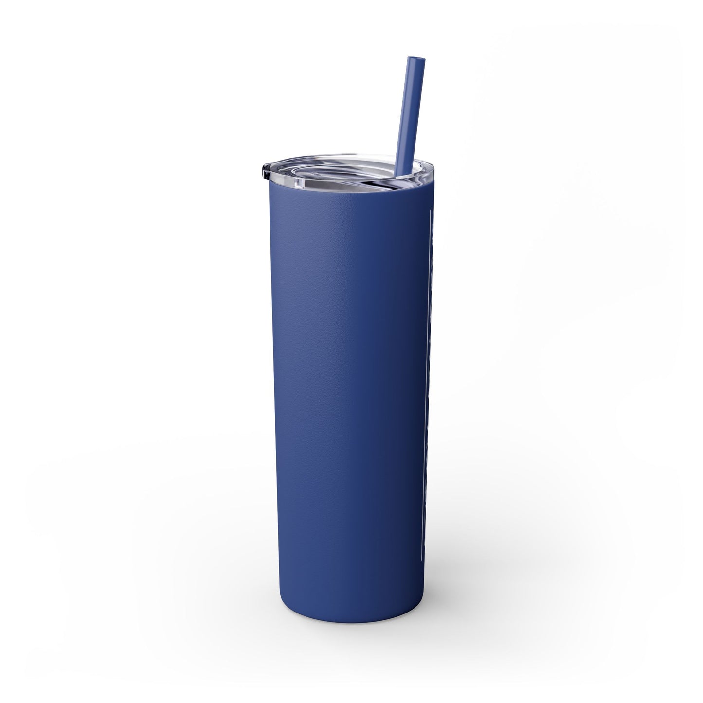 Acton Logo White Skinny Tumbler with Straw, 20oz