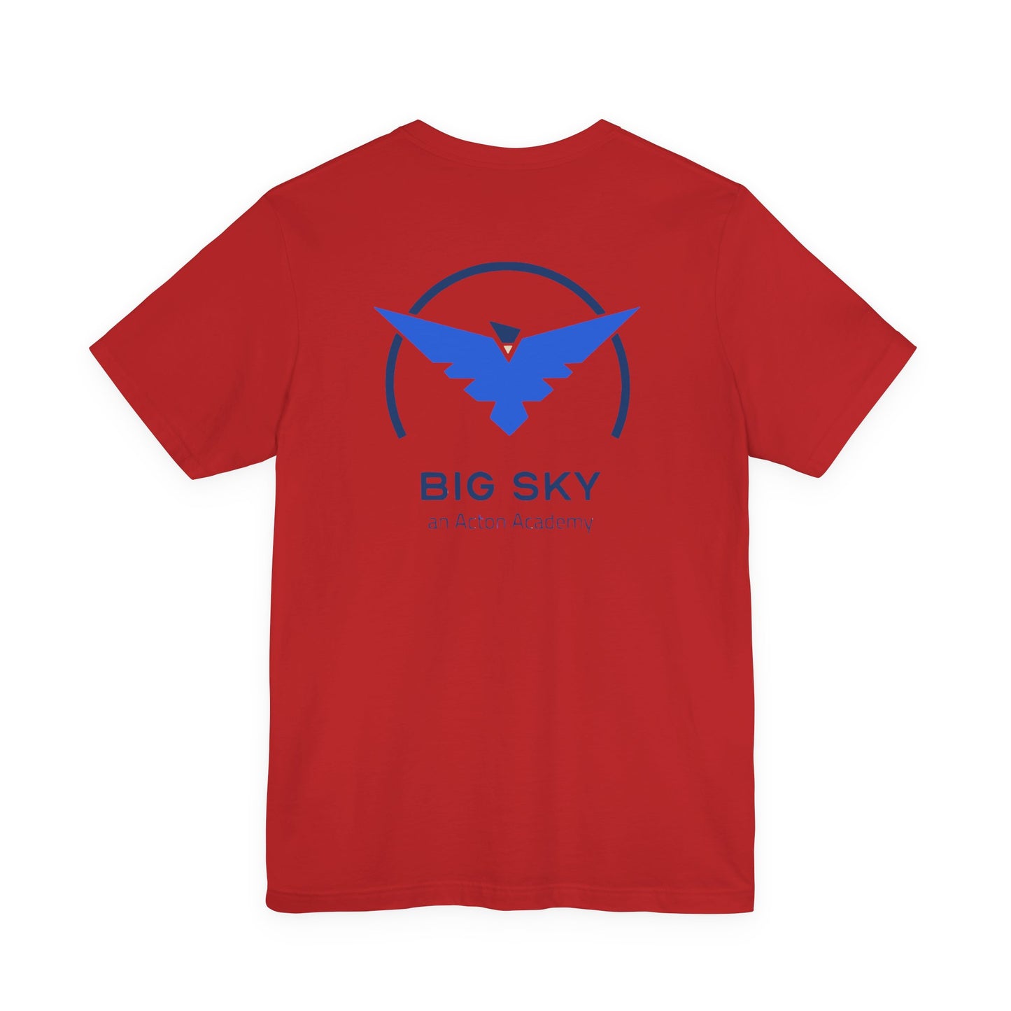 Hero's Journey Line Drawing with Big Sky on back Unisex Jersey Short Sleeve Tee