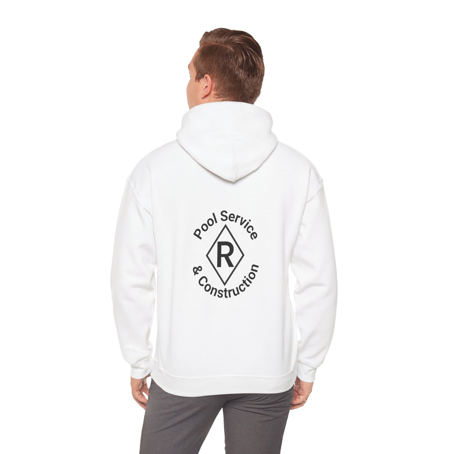 Diamond R Pools White Unisex Heavy Blend™ Hooded Sweatshirt