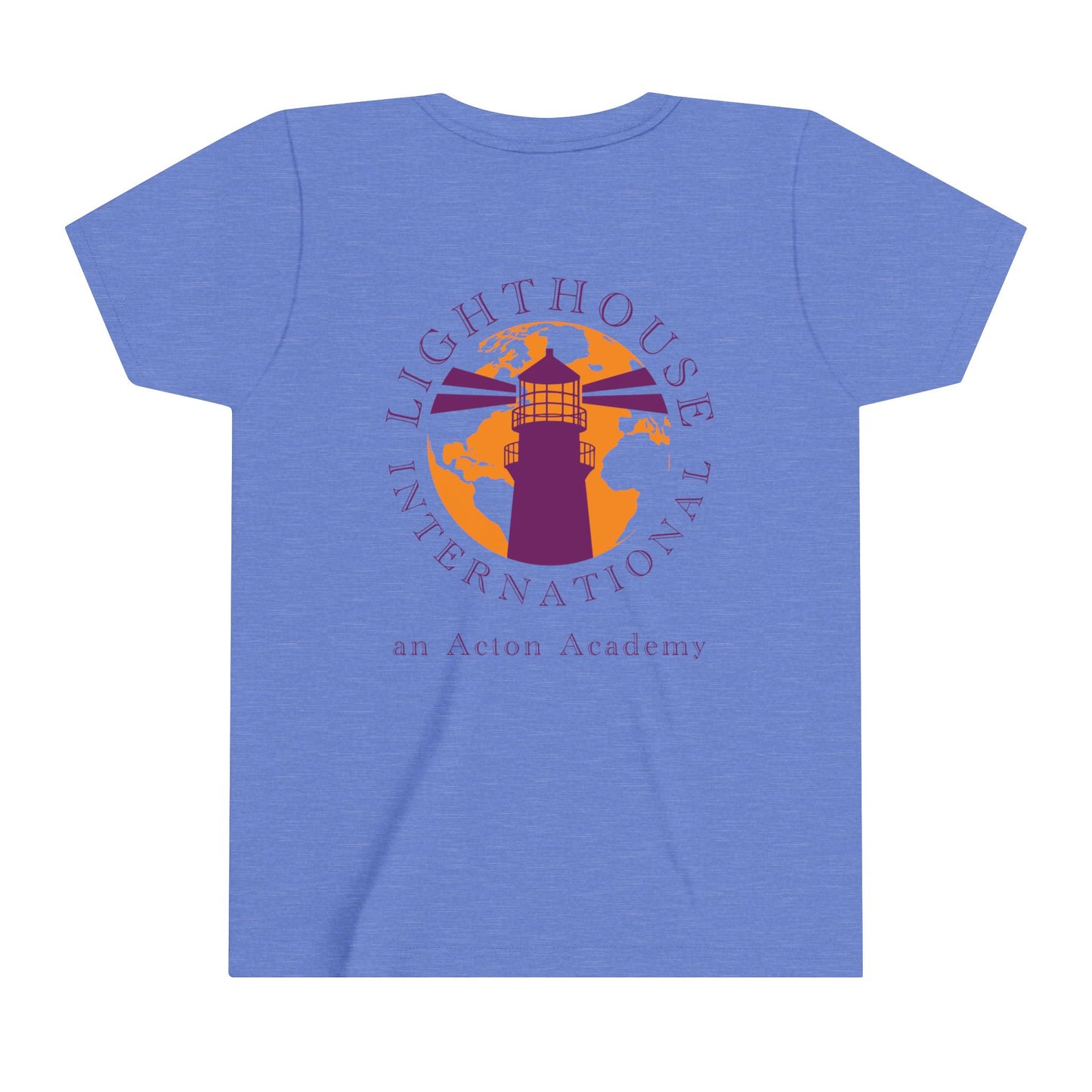 Hero's Journey Rocketship w/ Lighthouse International on back Youth Short Sleeve Tee