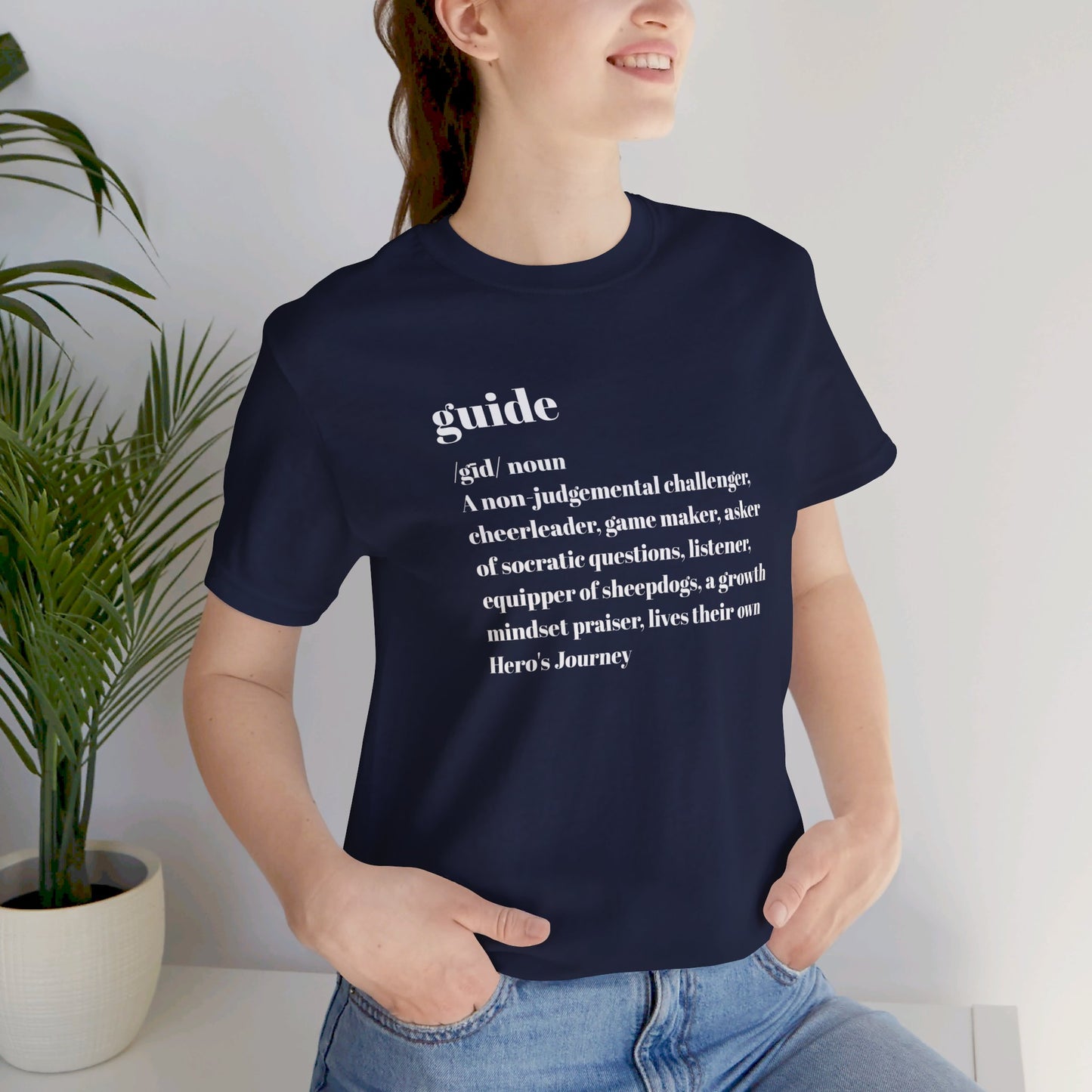 Guide Definition White Letters Unisex Jersey Short Sleeve Tee