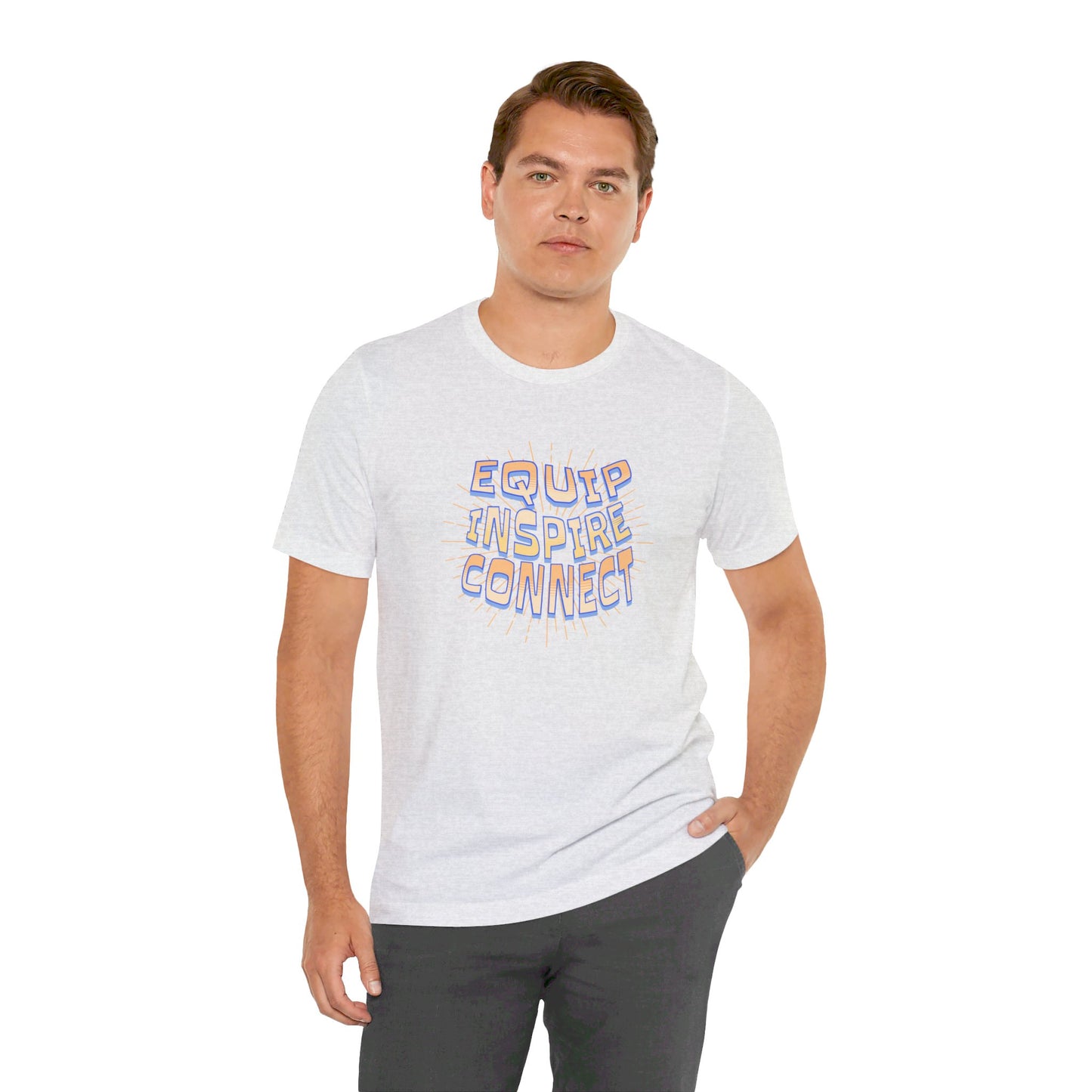 Equip, Inspire, Connect, Yellow Unisex T-shirt
