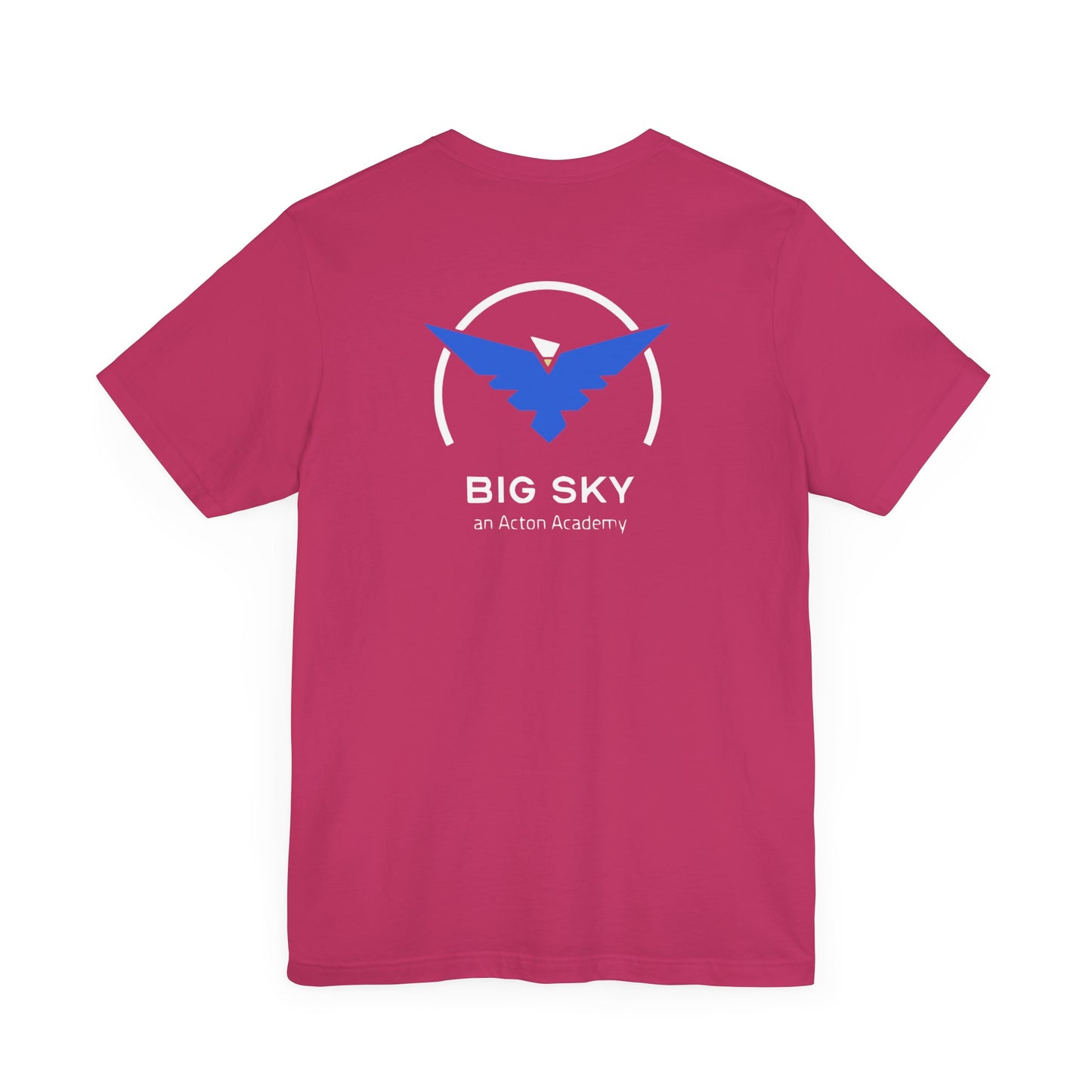 Be Curious with Big Sky on back Unisex Jersey Short Sleeve Tee