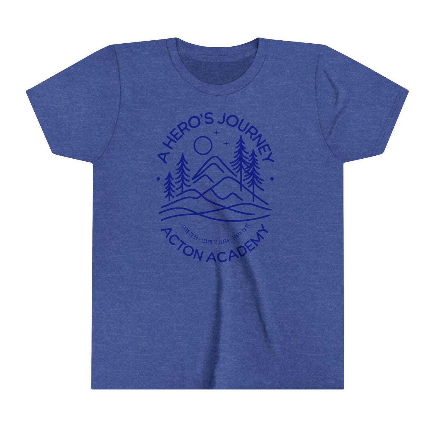 Hero's Journey Line Drawing Youth Short Sleeve Tee