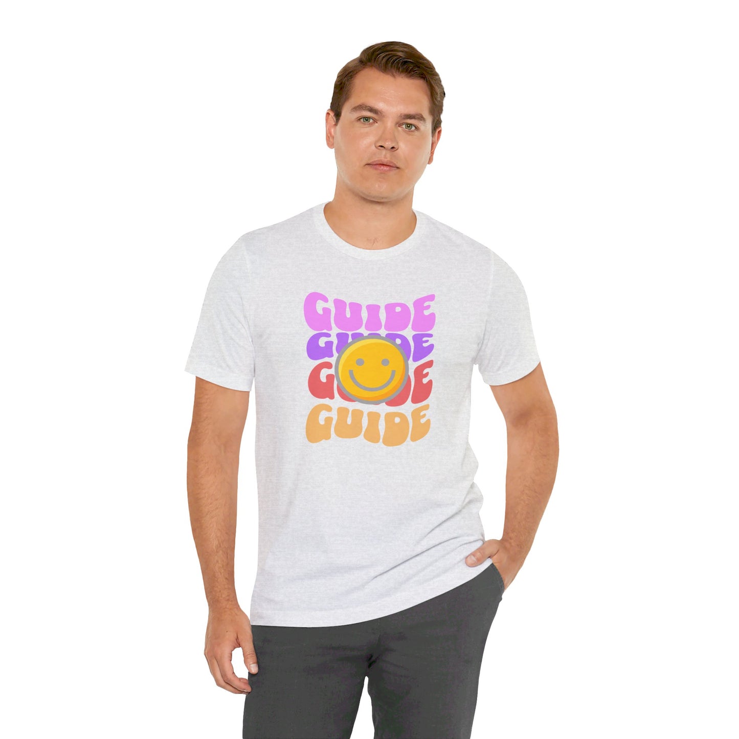 Guide with Smiley face Unisex Jersey Short Sleeve Tee