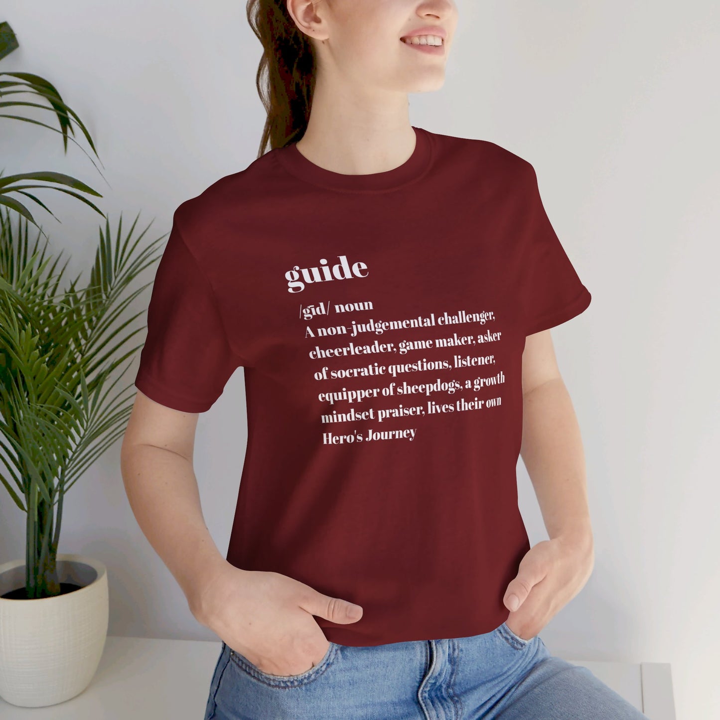 Guide Definition White Letters Unisex Jersey Short Sleeve Tee