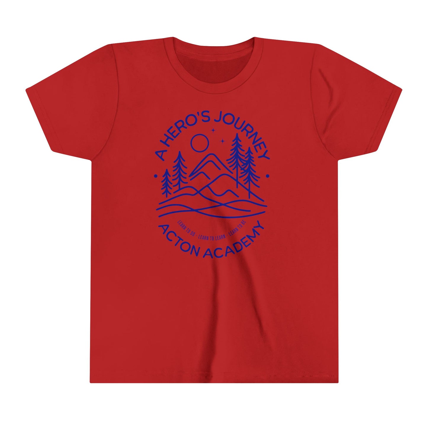Hero's Journey Line Drawing Youth Short Sleeve Tee