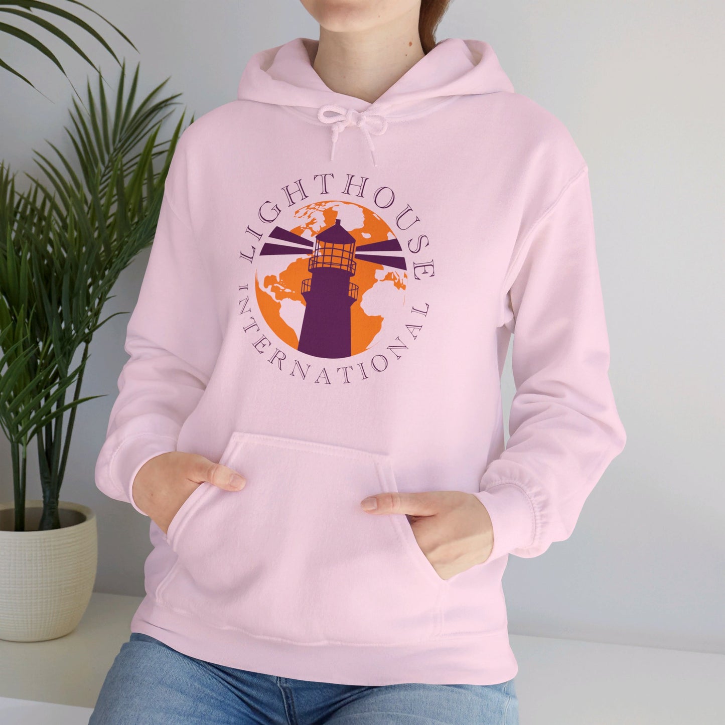 Lighthouse International logo Unisex Heavy Blend™ Hooded Sweatshirt
