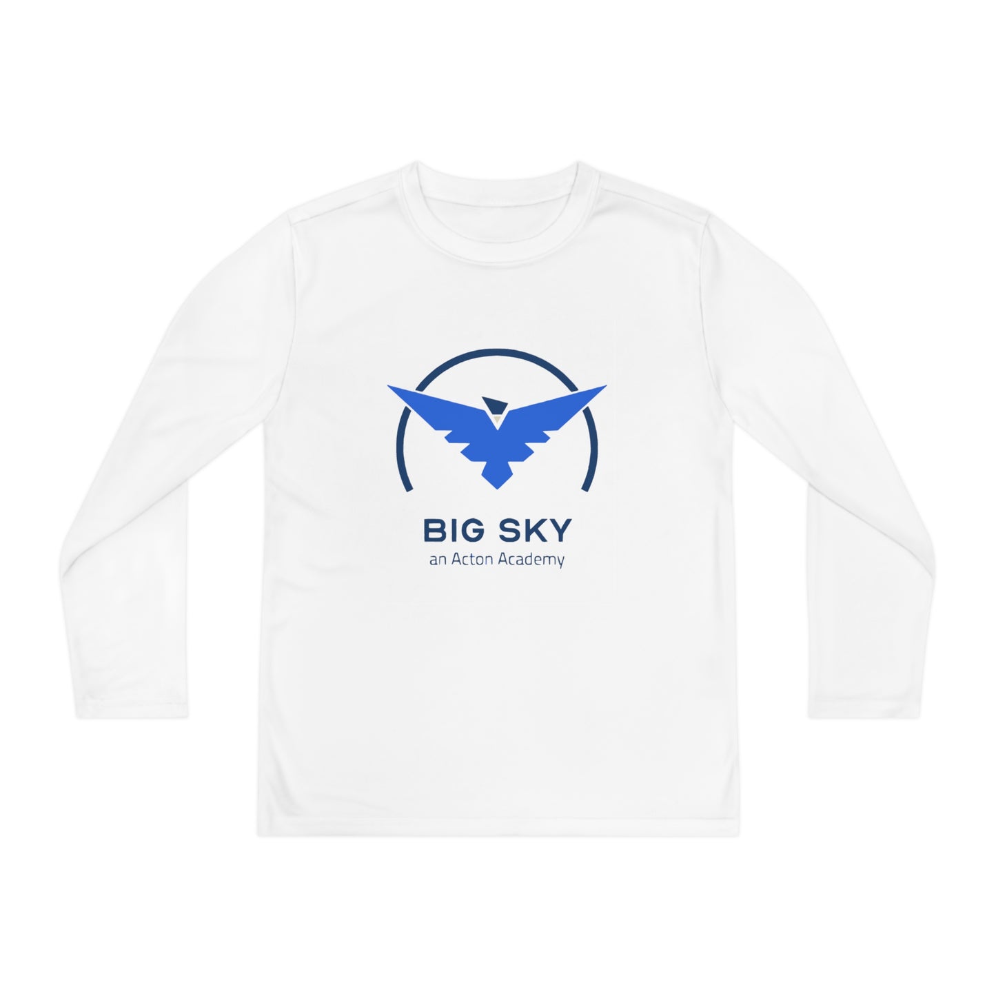 Big Sky with name on back Youth Long Sleeve Competitor Tee
