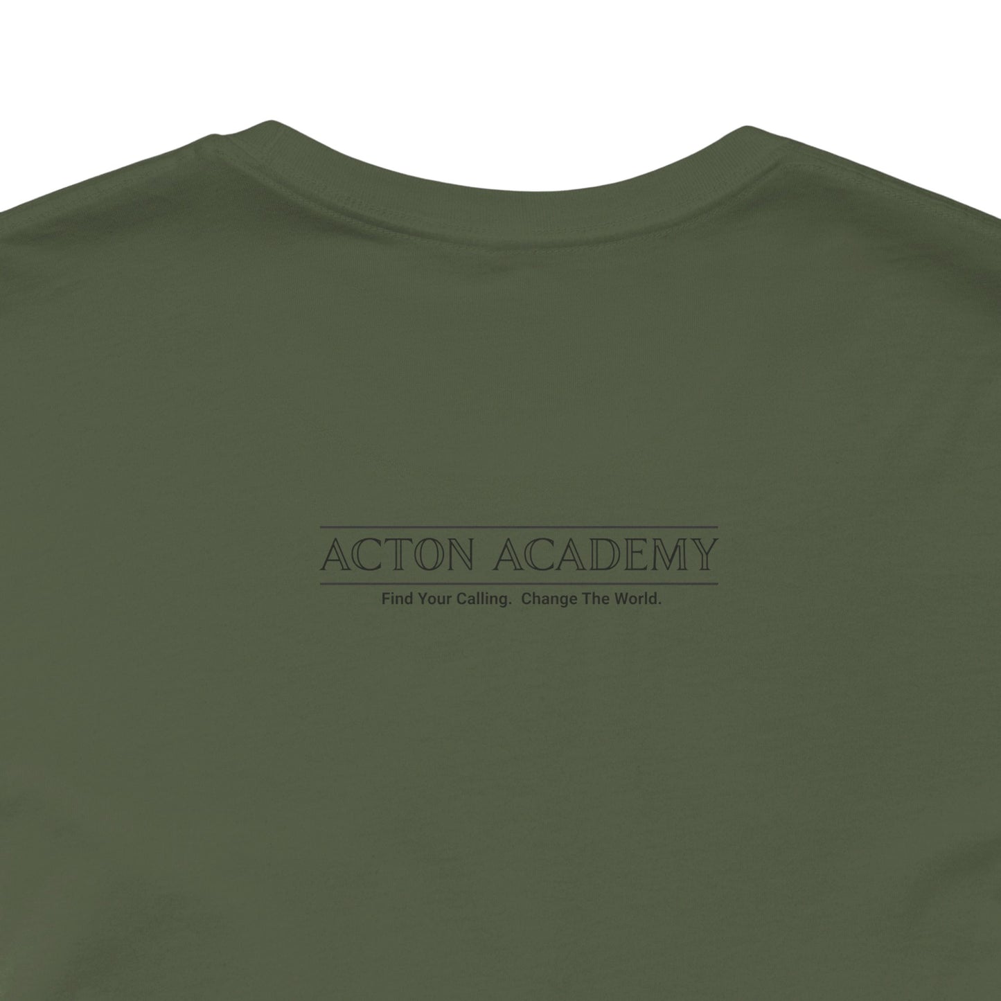 Acton Academy Orange Striped Unisex Jersey Short Sleeve Tee