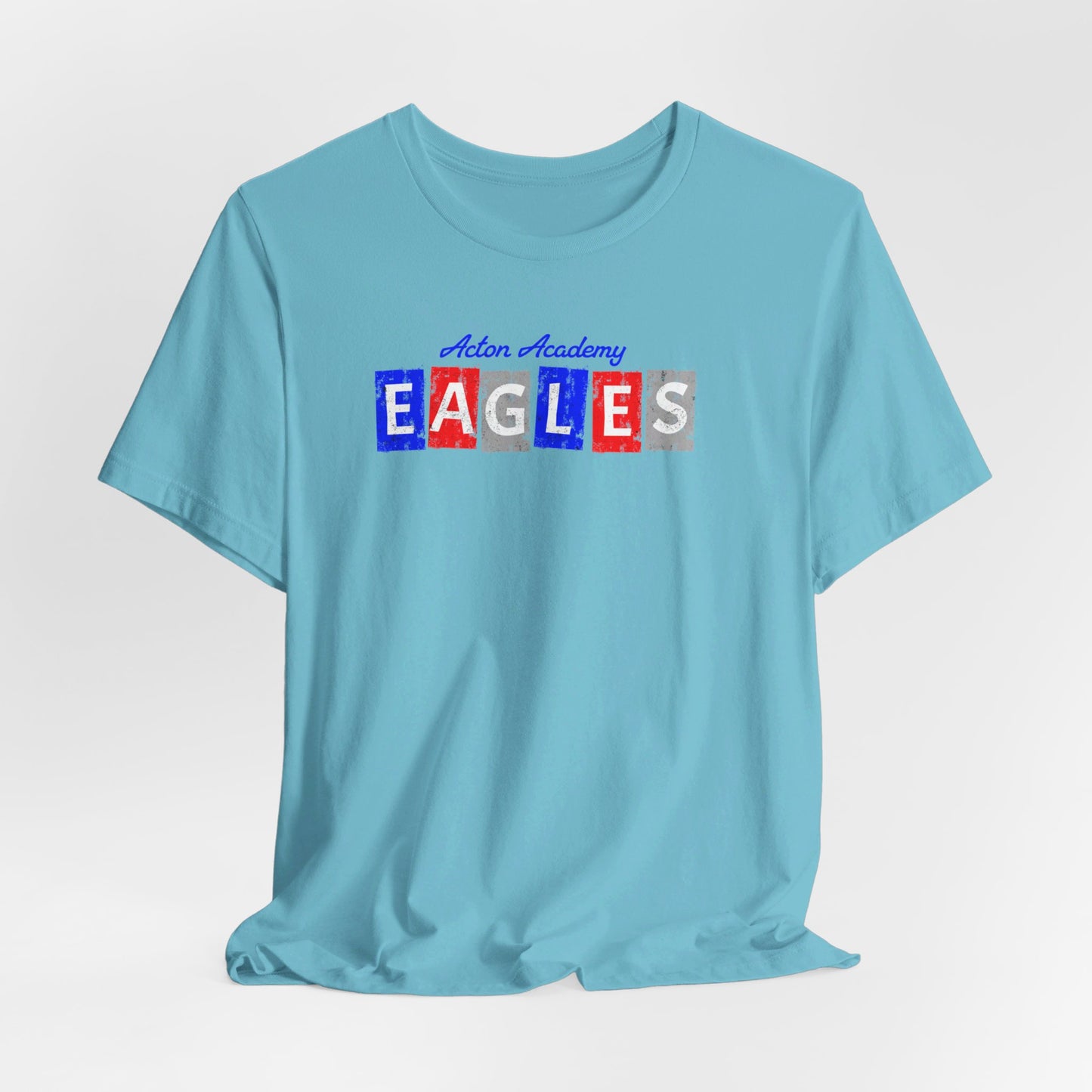Acton Block Letters Red Unisex Jersey Short Sleeve Tee