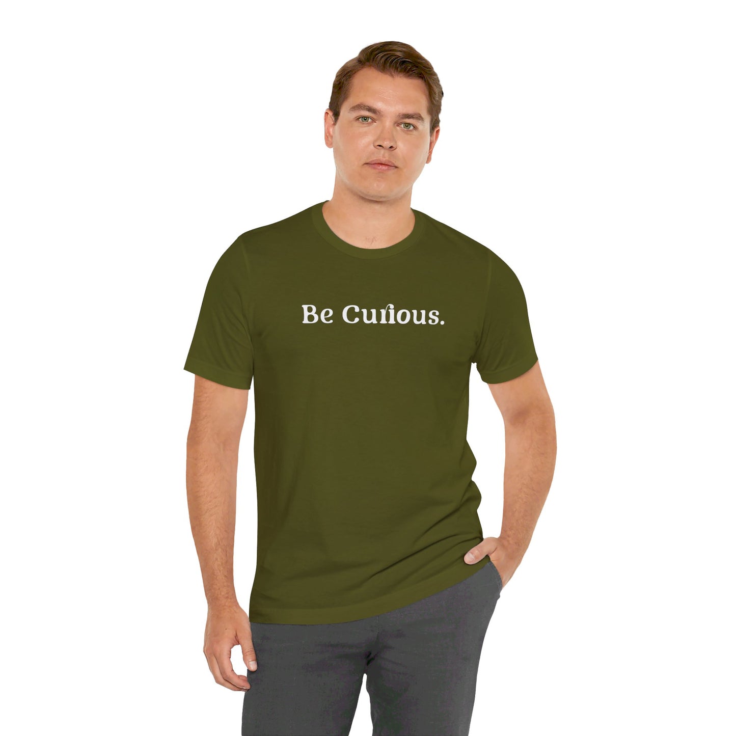 Be Curious Plain Unisex Jersey Short Sleeve Tee