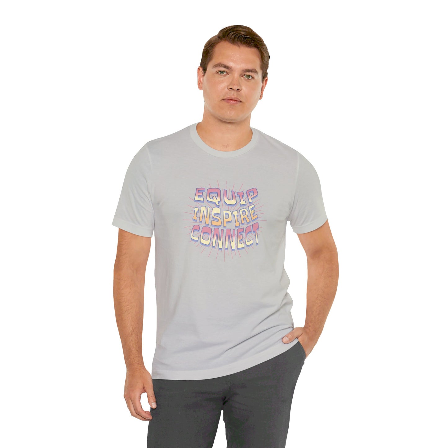 Equip, Inspire, Connect Pink Unisex T-shirt