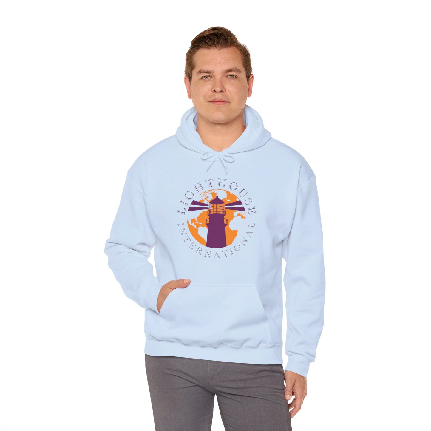 Lighthouse International logo Unisex Heavy Blend™ Hooded Sweatshirt