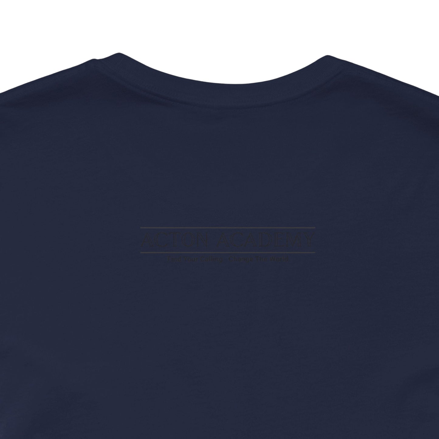 Acton Academy Blue Striped Unisex Jersey Short Sleeve T-shirt