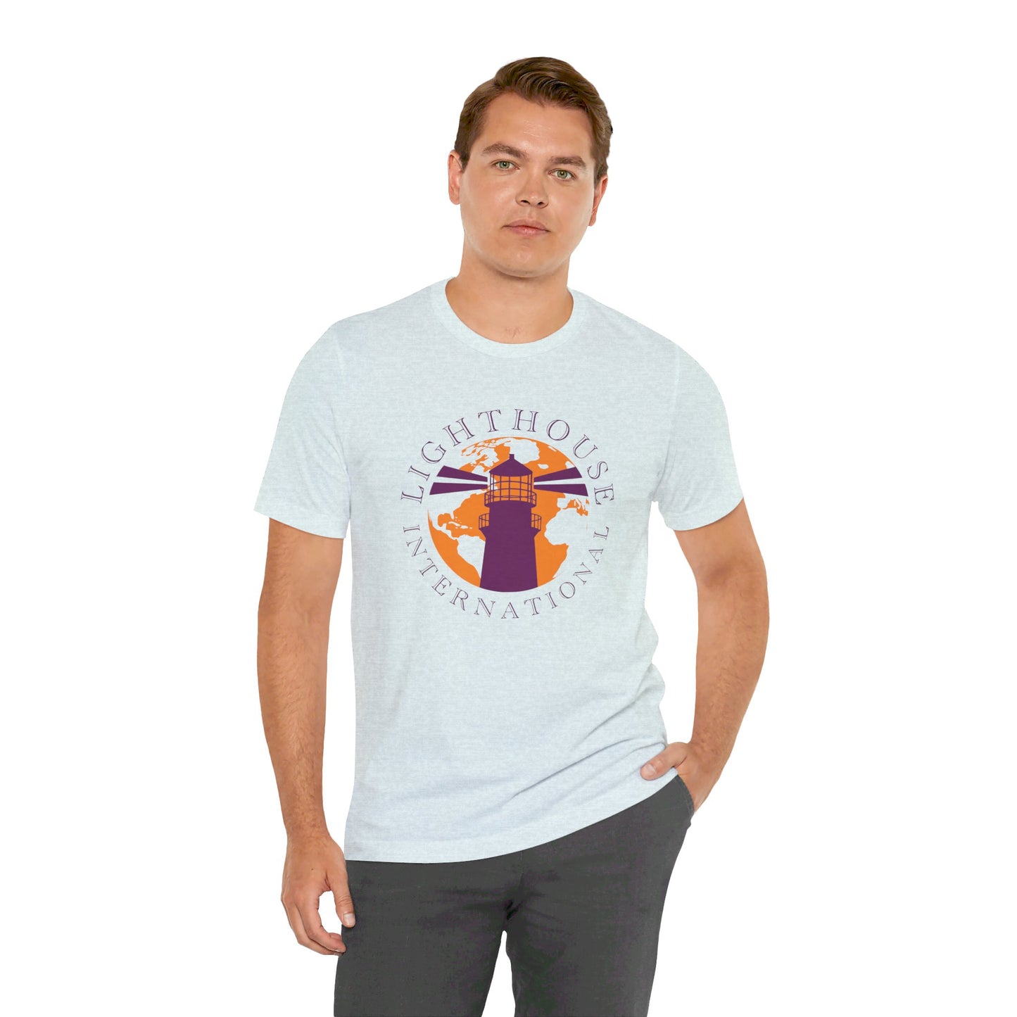 Lighthouse International w/o Acton logo Unisex Jersey Short Sleeve Tee