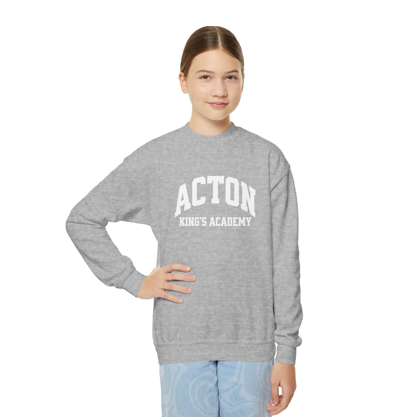 Simple Acton King's Academy Youth Crewneck Sweatshirt