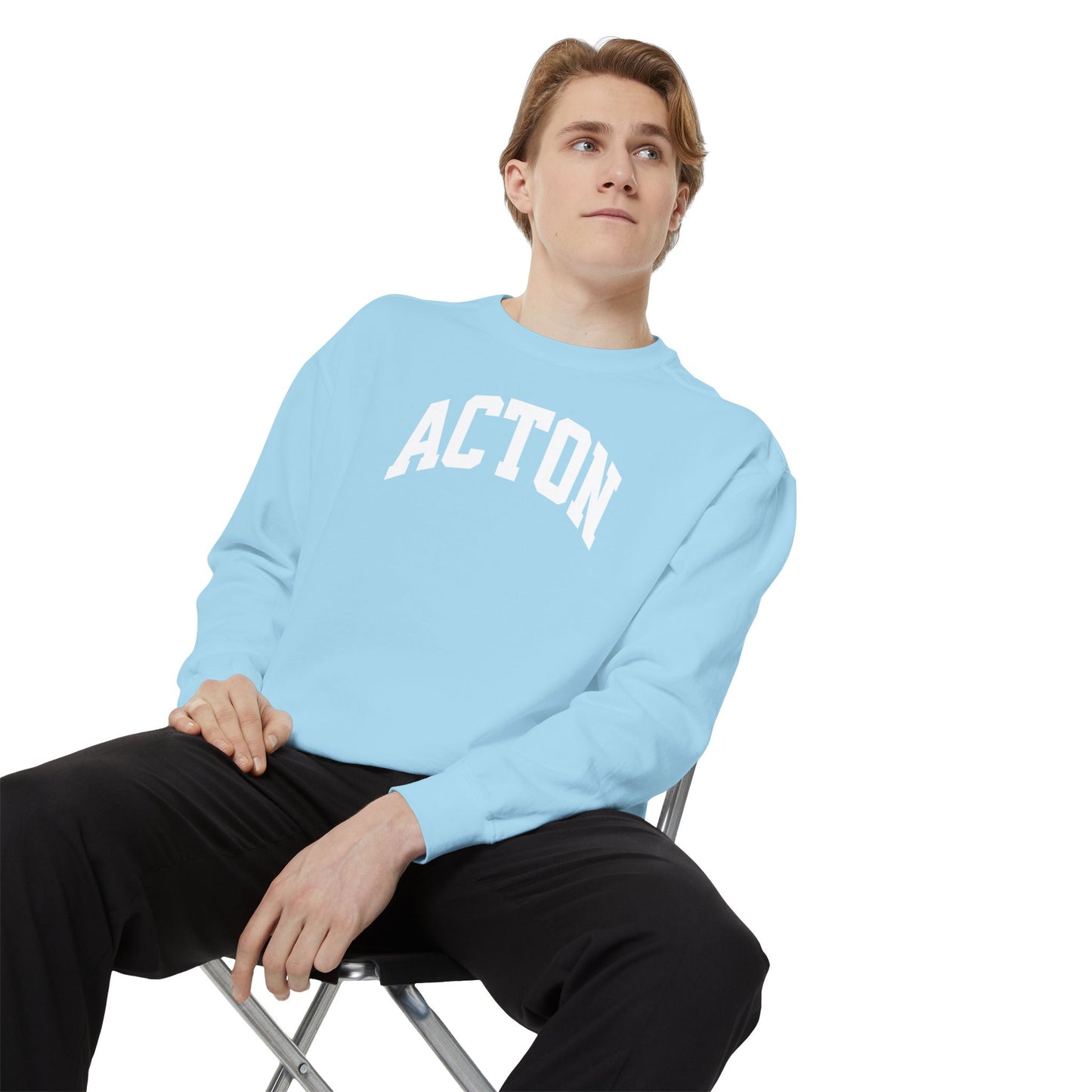 Simple Acton Unisex Garment-Dyed Sweatshirt
